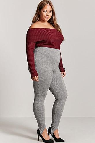 Forever21 Plus Size Houndstooth Stirrup Leggings