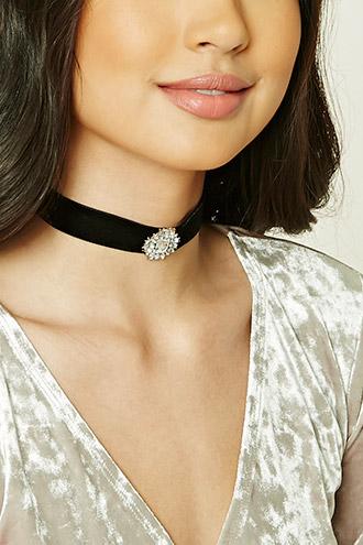 Forever21 Scalloped Faux Gem Choker
