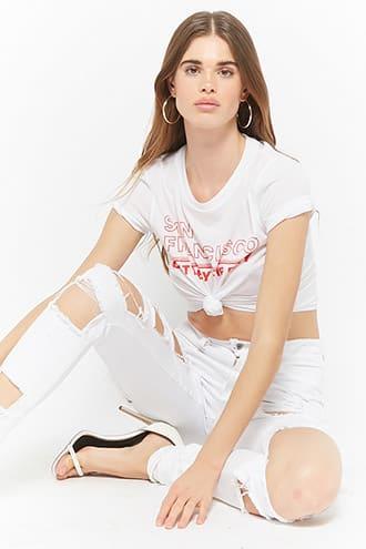 Forever21 Distressed Cutout Jeans