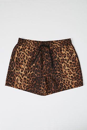 Forever21 Leopard Print Swim Trunks