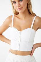 Forever21 Sweetheart Button-front Top