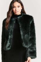 Forever21 Two-tone Faux Fur Jacket
