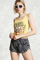 Forever21 Crystal Dye Grommet Shorts