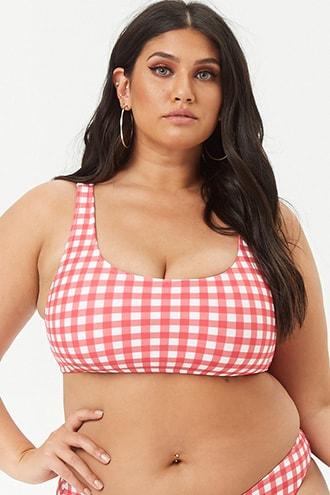 Forever21 Plus Size Gingham Bikini Top