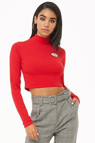 Forever21 Tokyo Turtleneck Crop Top