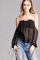 Forever21 Sheer Off-the-shoulder Top