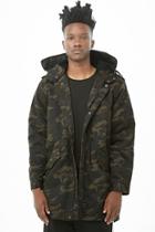 Forever21 American Stitch Faux Shearling-lined Camo Jacket