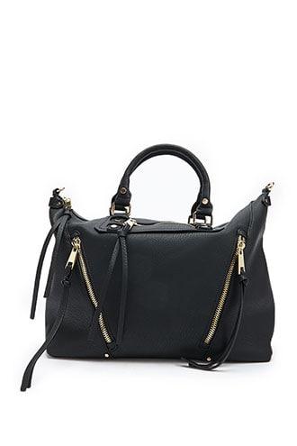 Forever21 Textured Faux Leather Tote Bag