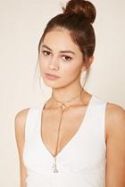 Forever21 Layered Triangle Drop Necklace