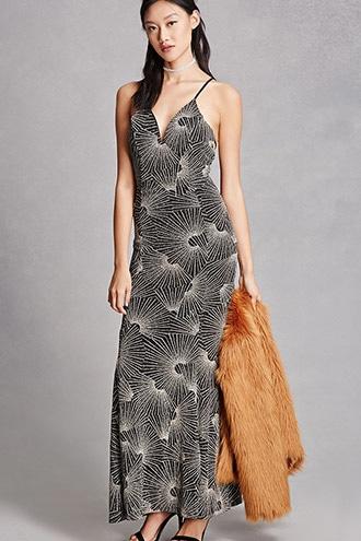 Forever21 Metallic Maxi Dress