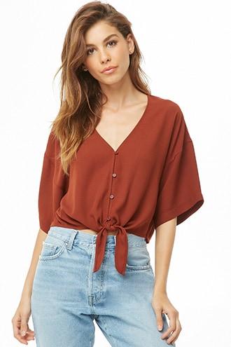 Forever21 Chiffon Crop Top