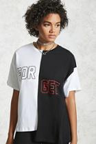 Forever21 Forget Graphic Colorblock Tee