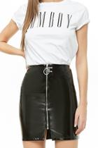 Forever21 Vinyl Pull-ring Skirt