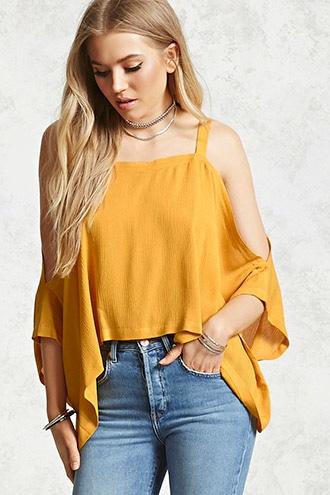 Forever21 Open-shoulder Batwing Top