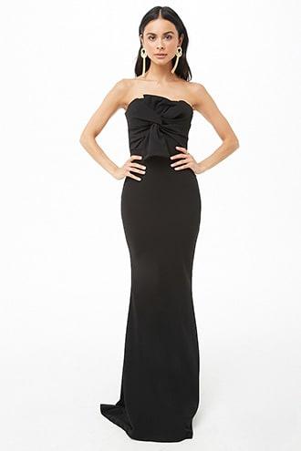 Forever21 Strapless Bow-front Prom Gown