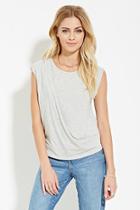 Forever21 Contemporary Draped-front Top