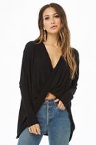 Forever21 Twist-front Waffle Knit Top
