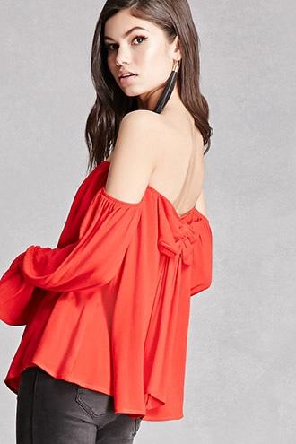 Forever21 Off-the-shoulder Vented Top