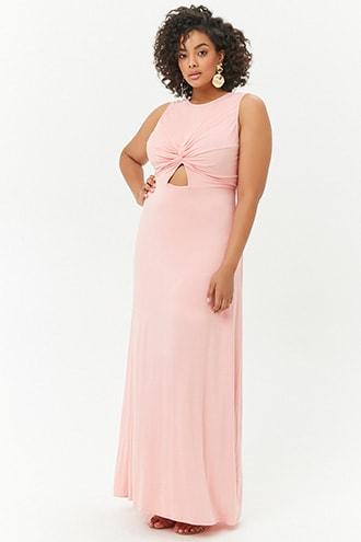 Forever21 Plus Size Knotted Cutout Maxi Dress