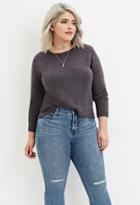 Forever21 Plus Women's  Plus Size Marled Wool-blend Sweater