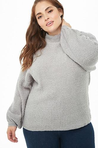 Forever21 Plus Size Ribbed Loop-knit Sweater