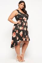 Forever21 Plus Size Fit & Flare Floral High-low Dress