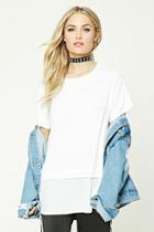Forever21 Contemporary Vented Layered Tee