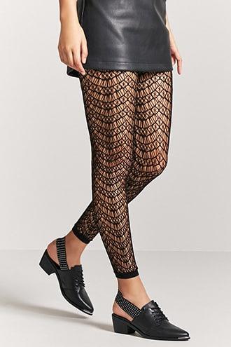 Forever21 Footless Geo-cutout Tights