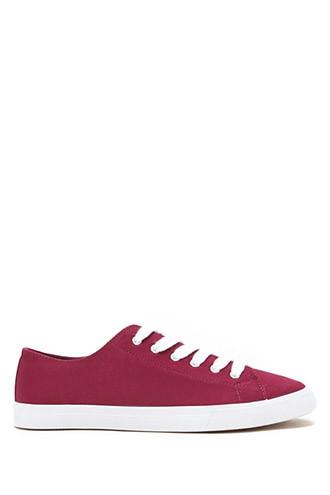 Forever21 Women's  Magenta Canvas Plimsolls