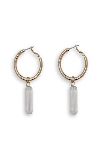 Forever21 Lucite Charm Hoop Earrings