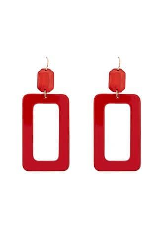 Forever21 Translucent Rectangle Drop Earrings