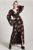 Forever21 Floral Wrap-front Maxi Dress