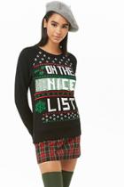 Forever21 Naughty Or Nice Graphic Sweater