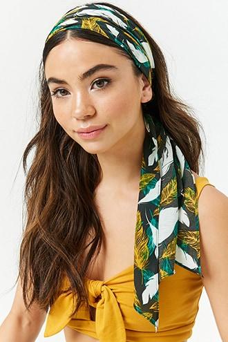 Forever21 Foliage Print Headwrap