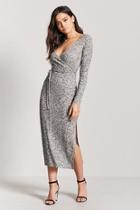 Forever21 Marled Knit Surplice Dress