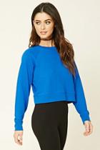 Forever21 Women's  Royal French Terry Knit Pullover