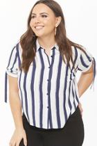 Forever21 Plus Size Striped Print Shirt