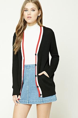 Forever21 Ribbed Striped Cardigan