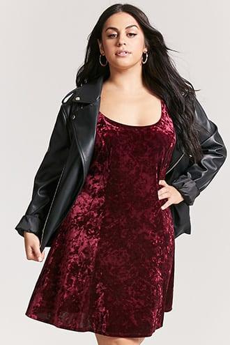 Forever21 Plus Size Crushed Velvet Mini Dress
