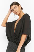 Forever21 Gauze Plunging Surplice Top
