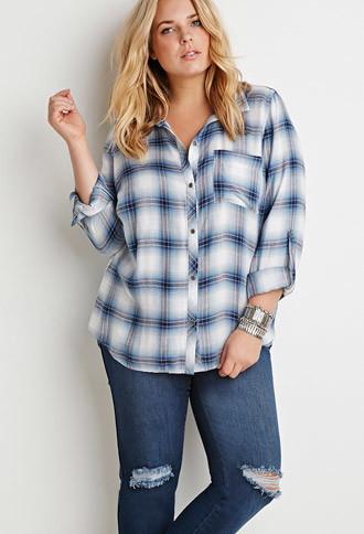 Forever21 Plus Classic Plaid Shirt