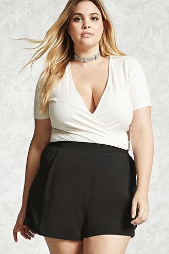 Forever21 Plus Size Pleated Shorts