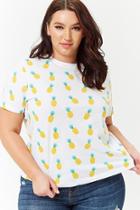 Forever21 Plus Size Pineapple Print Tee