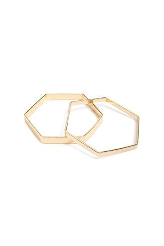 Forever21 Hexagon Bangle Bracelet Set