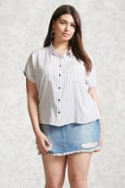 Forever21 Plus Size Cropped Stripe Shirt