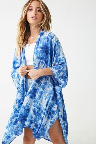 Forever21 Crinkled Tie-dye Kimono