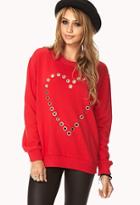 Forever21 Heartbreaker Grommet Sweatshirt