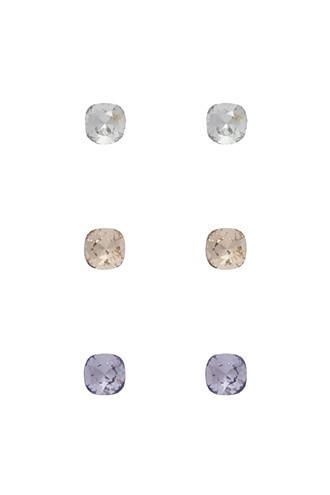 Forever21 Clear & Peach Faux Gem Stud Set