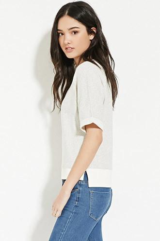 Forever21 Women's  Marled Raglan Top
