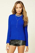 Forever21 Women's  Royal Ribbed Knit Sweater